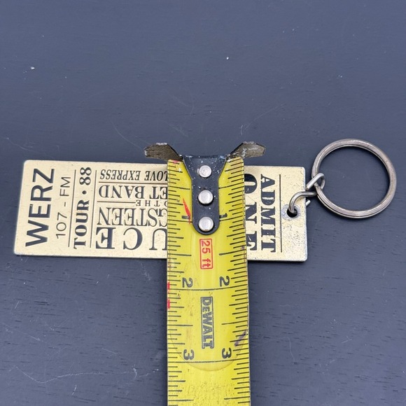 Bruce Springsteen E Street Band Tunnel of Love Express Tour 88 Keychain WERZ 107 - Picture 3 of 3